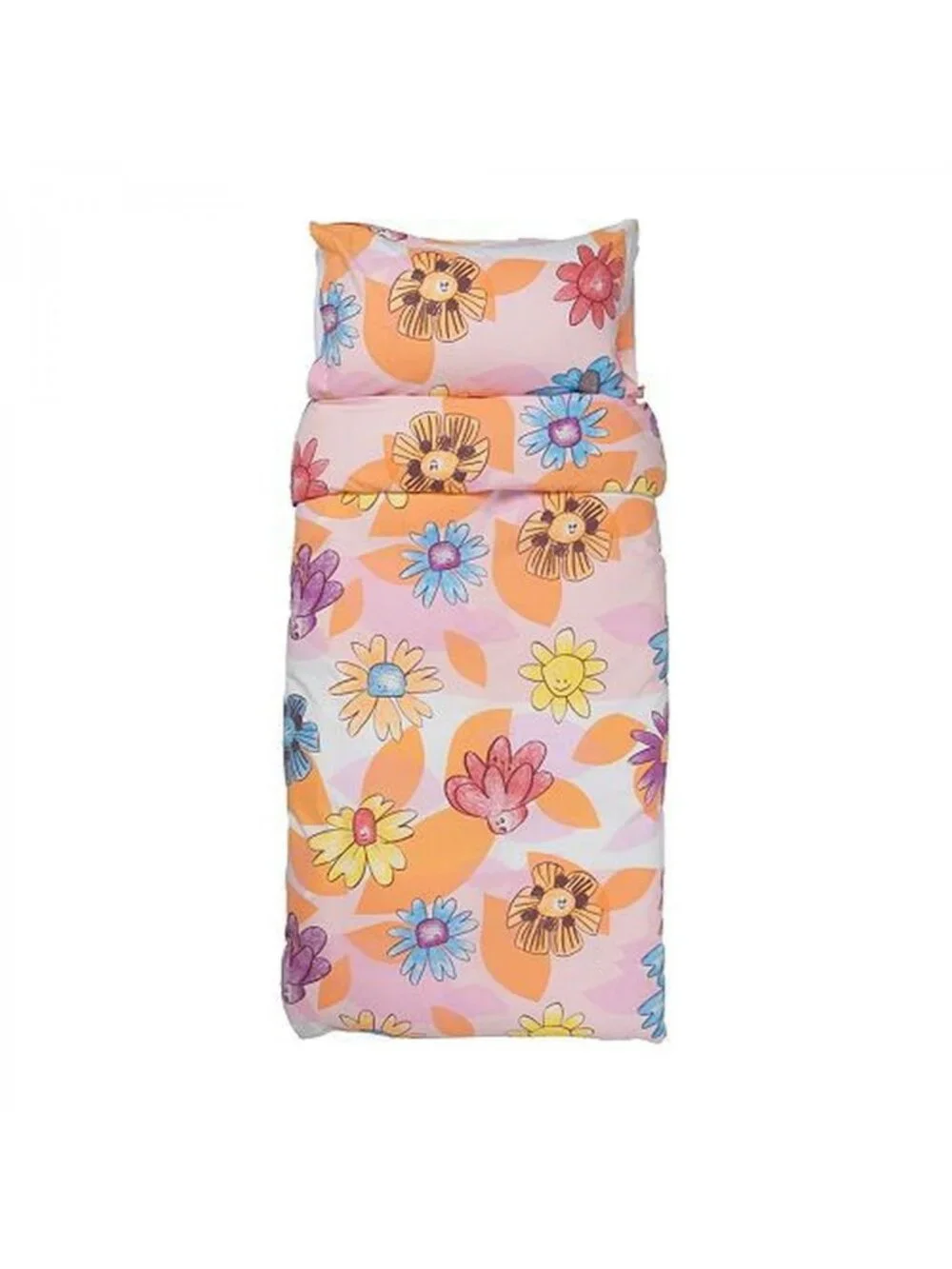 Vintage Ikea KRYP BLOMMA Twin Duvet Cover Set Cartoon Flowers Kids Bedding NEW